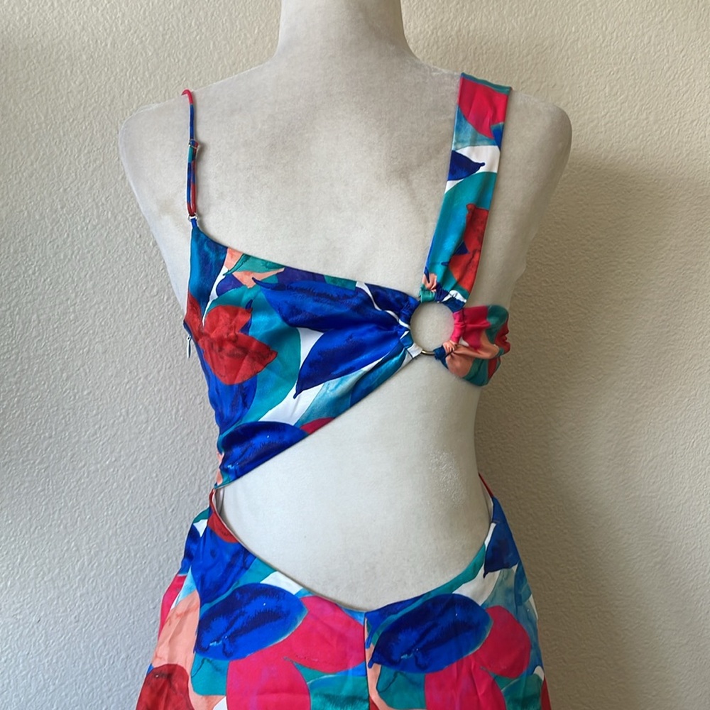 FOR LOVE AND LEMONS -‎ LORENZA CUTOUT SATIN MINI DRESS - Picture 10 of 12